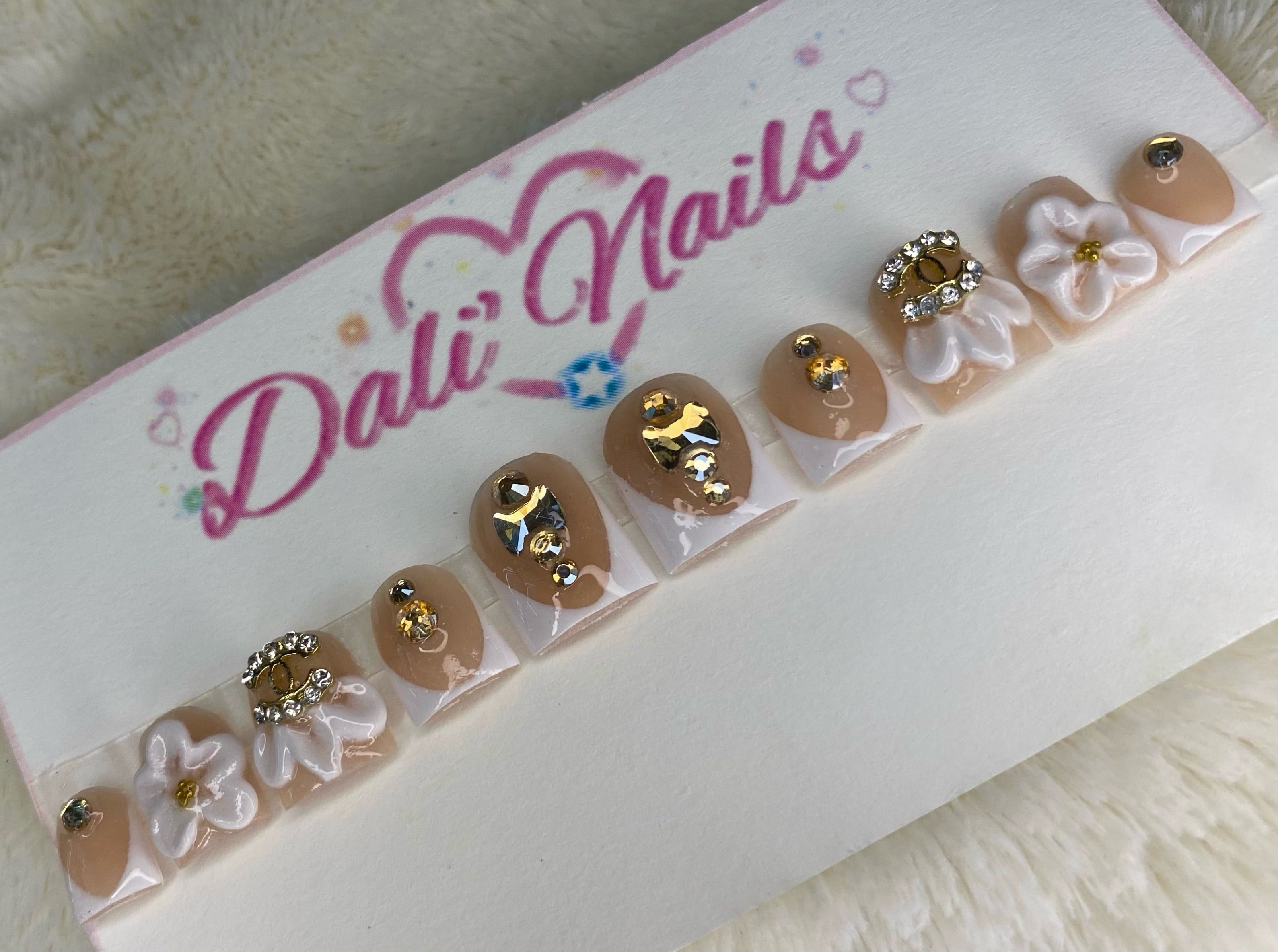 Flower 3D Xshort nails