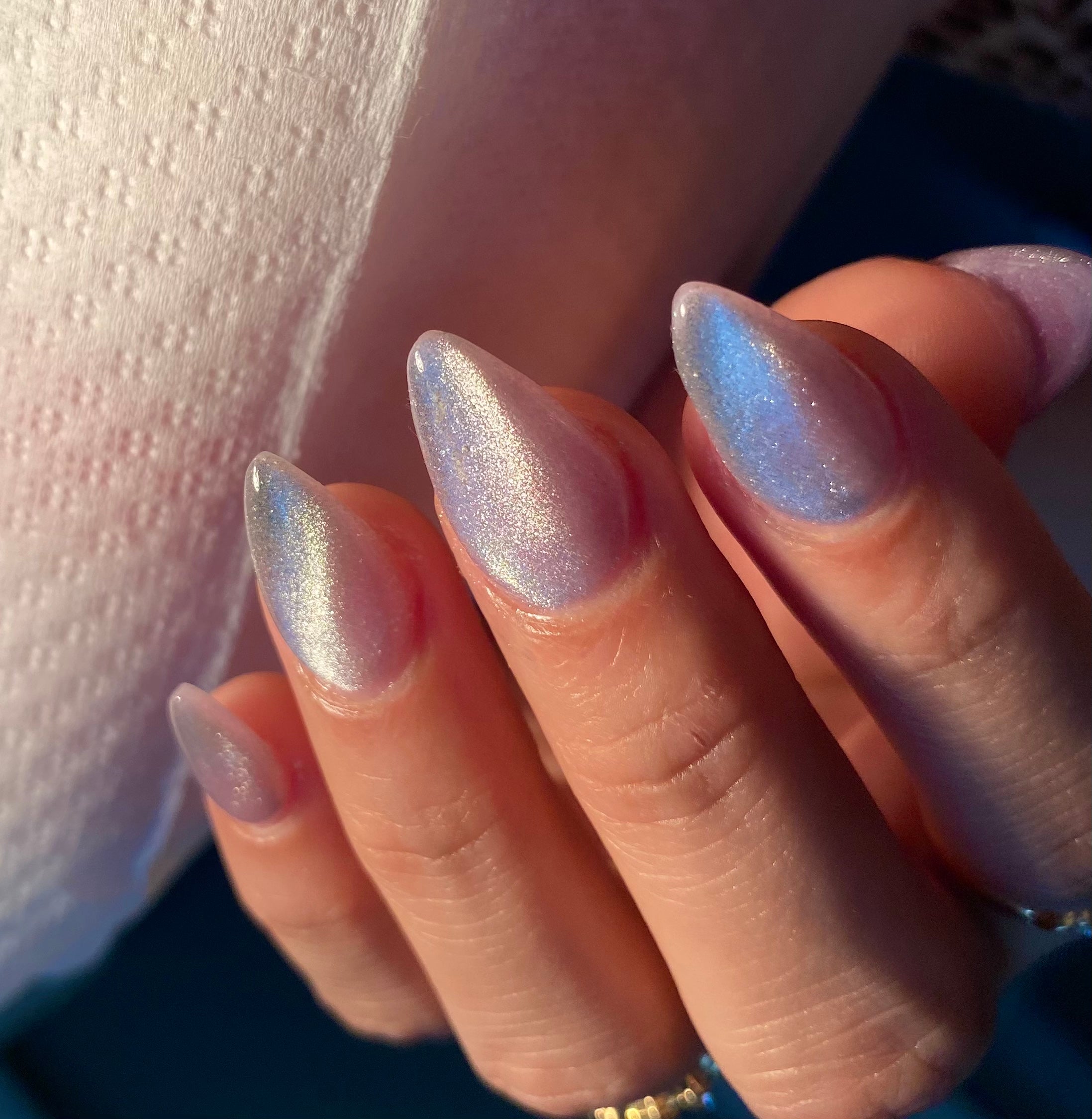 Glitters cat eye Nails